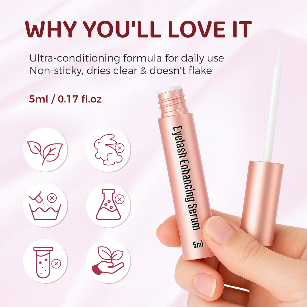 MythosFlow Lash Serum with Biotin, Peptides & Plant Extracts | Nourishing Eyelash Growth, 5 ml