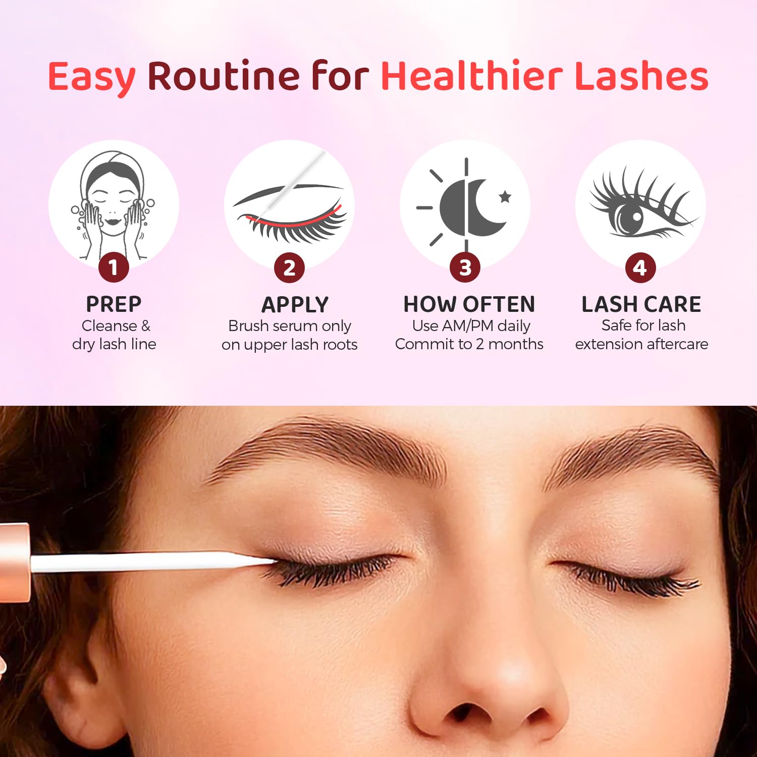 MythosFlow Lash Serum with Biotin, Peptides & Plant Extracts | Nourishing Eyelash Growth, 5 ml
