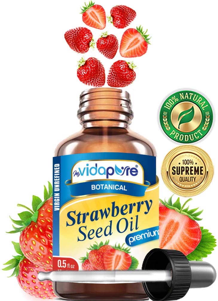 MYVIDAPURE Strawberry Seed Oil – 100% Pure, Cold-Pressed Moisturizer (0.5 Fl Oz)