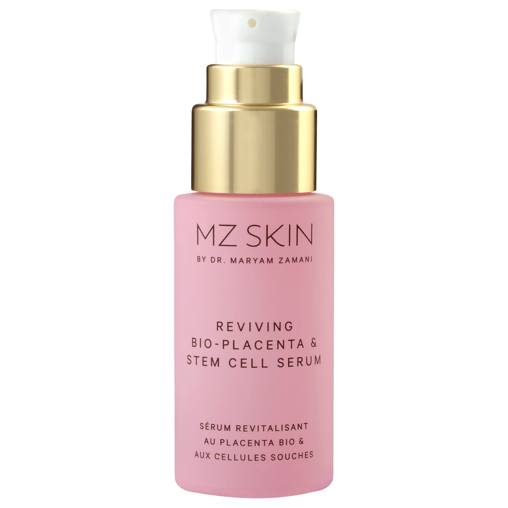 MZ SKIN Reviving Bio-Placenta & Stem Cell Serum 1.69 fl oz | Night Treatment with Peptides, Squalane & Hyaluronic Acid