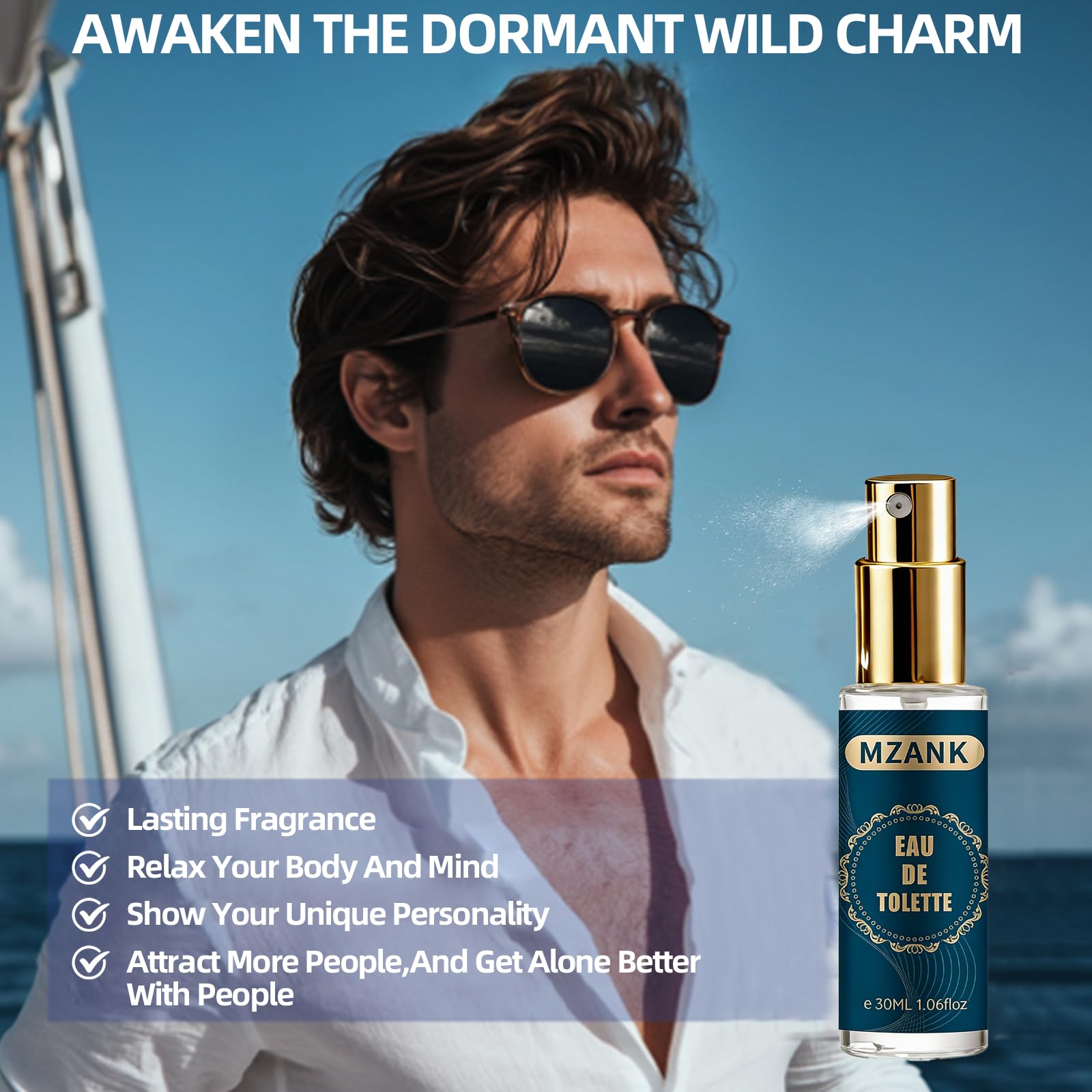 MZANK 4 Pack Cologne for Men – 4x30ml Travel Gift Set