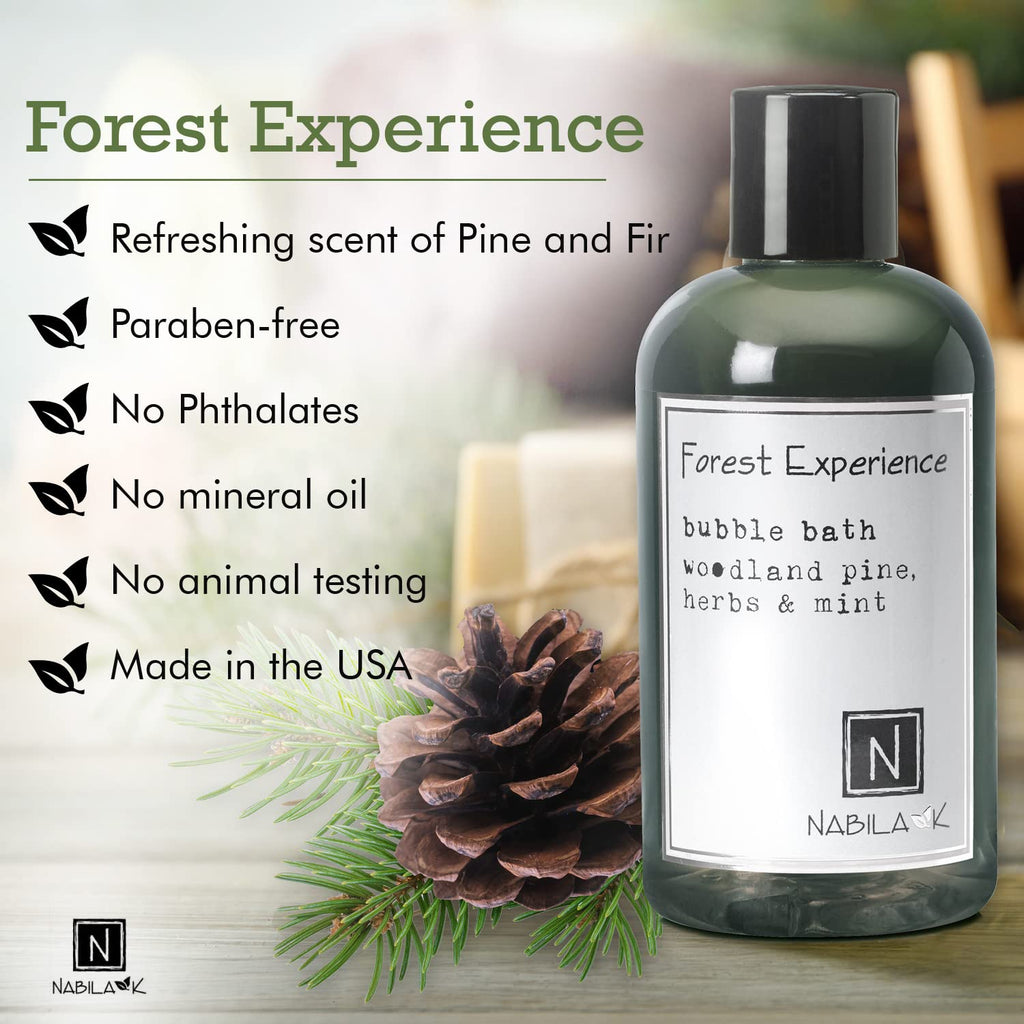 Nabila K Forest Experience Travel-Size Bubble Bath – Pine, Herbs & Mint (2 oz)