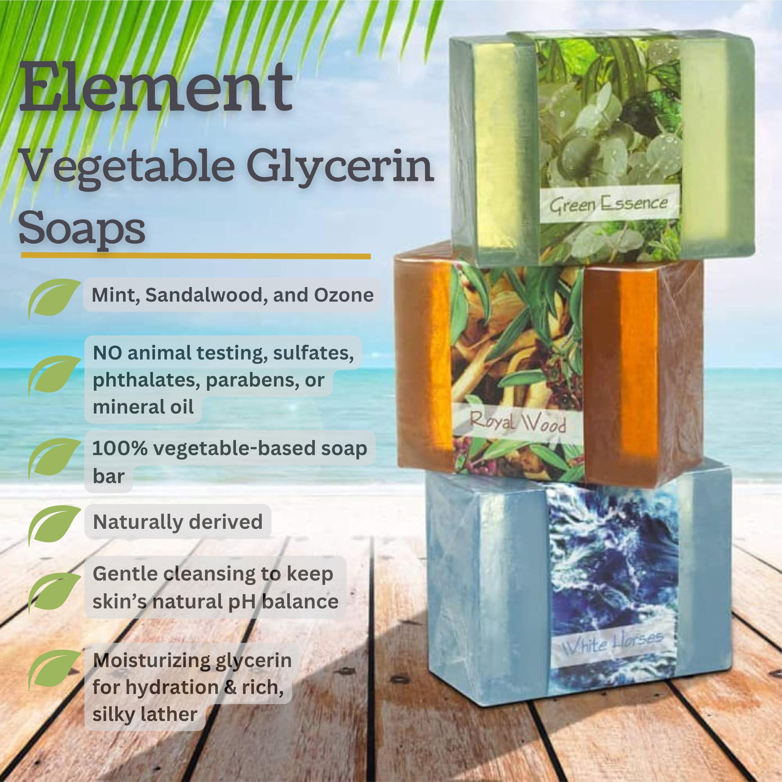 Nabila K Glycerin Bar Soap Set of 3 | Natural, Vegan-Friendly, Hypoallergenic | 4.5 oz Each