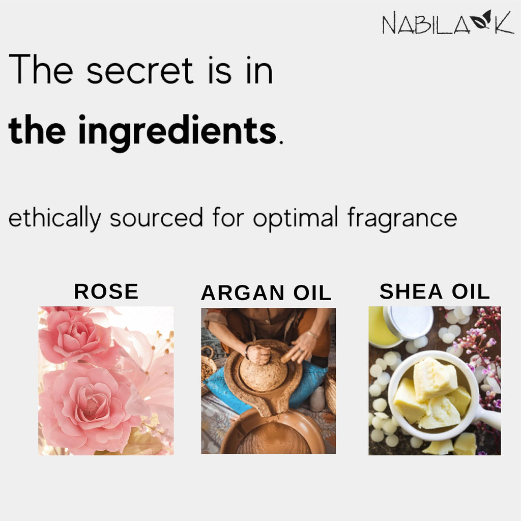 Nabila K Rose Garden Roll-On Perfume – Alcohol-Free, Organic Rose Essential Oil, TSA-Approved 0.33 oz / 10 ml