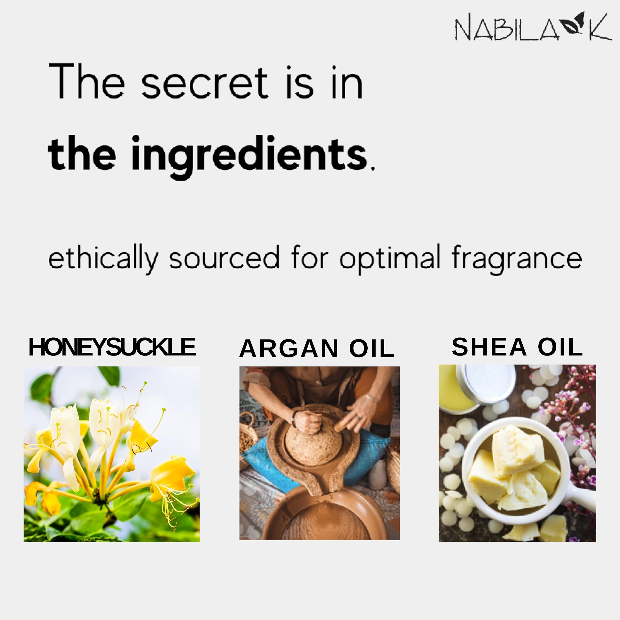 Nabila K Southern Vine Roll-On Perfume – Alcohol-Free Honeysuckle, Organic, TSA-Approved 0.33 oz