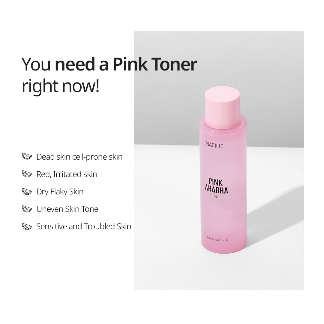 NACIFIC Pink AhaBha Triple Set – Toner 150ml, Serum 50ml, Cream 50ml