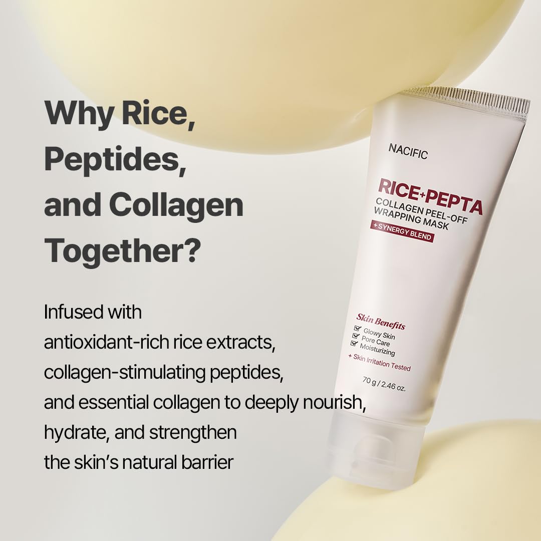 NACIFIC Rice Pepta Collagen Peel-Off Mask – Firming & Pore-Minimizing