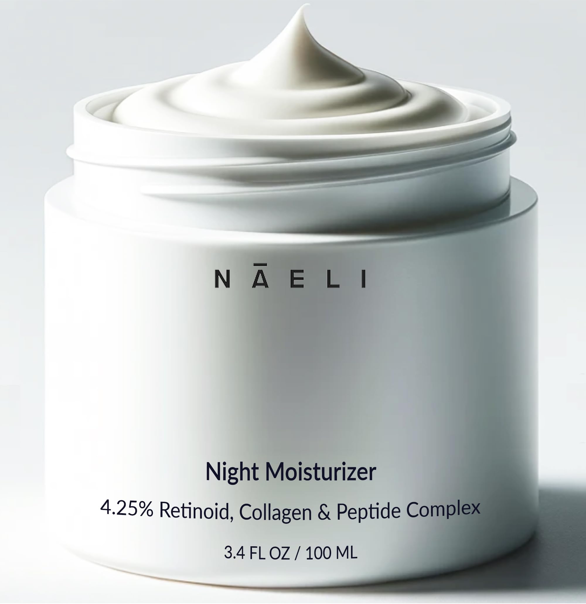 NAELI Retinoid Night Cream 4.25% Retinol with Collagen, Peptides & HA (3.4 oz)