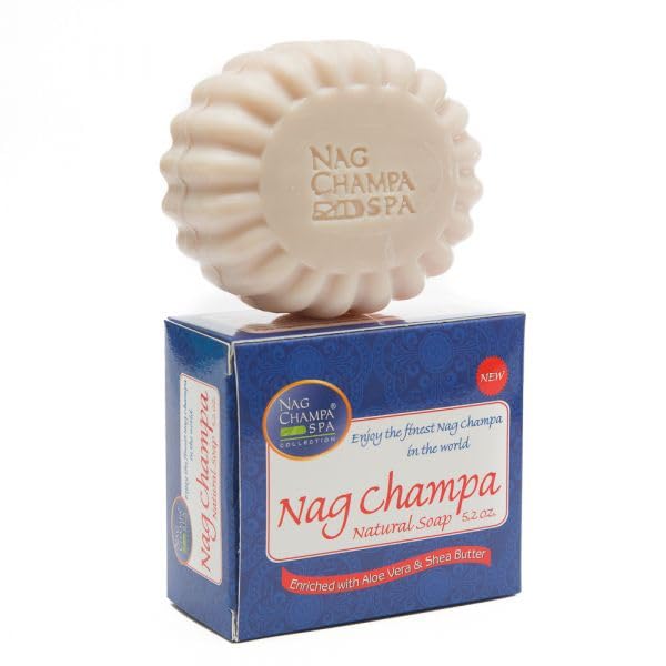 Nag Champa Spa Collection Soap Gift Set – 6 Bars (5.2 oz / 150 g each) with Nag Champa, Sandalwood & Patchouli