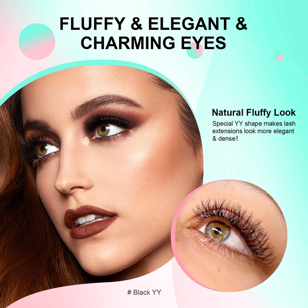 Nagaraku YY Premade 4D Lashes 0.05mm C Curl 8–15mm | 5 Trays Russian Volume Faux Mink