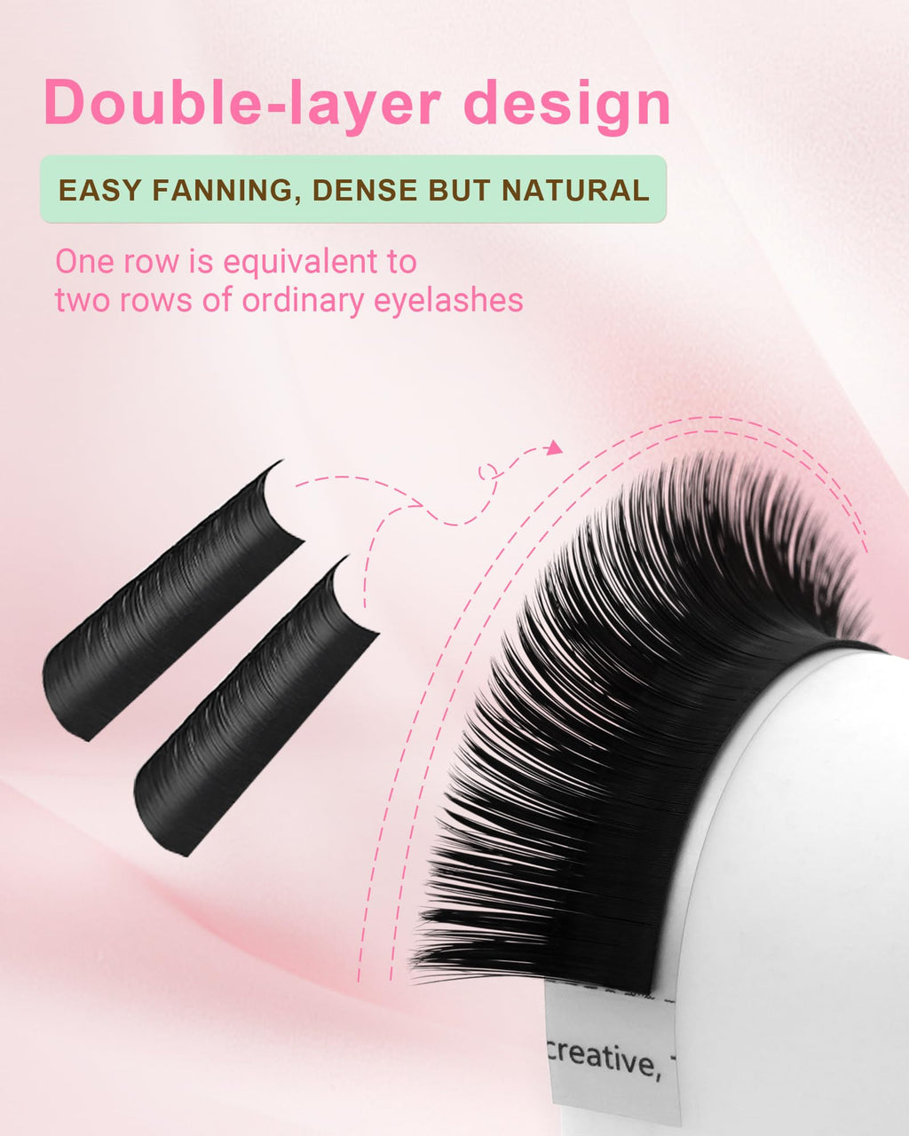 NAGARAKU Easy Fan Eyelash Extensions 5-Tray Pack 0.07 D Curl 8-15mm Mix