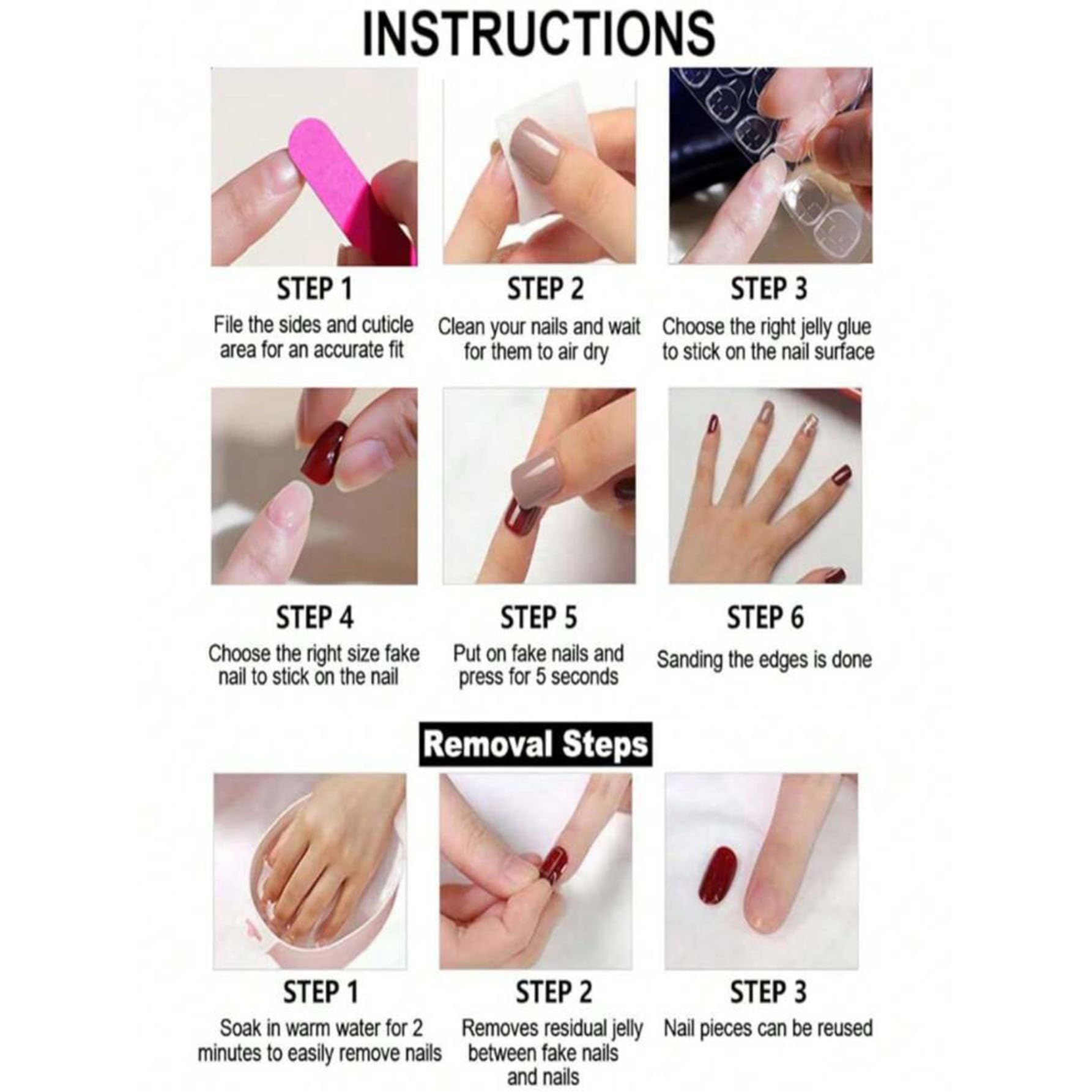 NAIL ANGEL 10PCS Set – Glamorous Handmade Glitter Rhinestone Press-On Nails (ZJ-01)