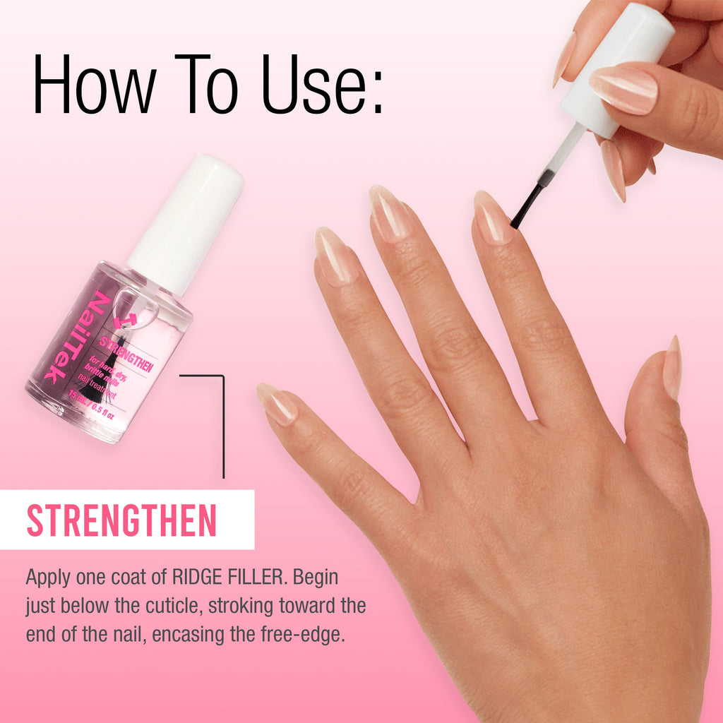 Nail Tek Ridge Filler Formula 3 – Clear Ridge Filler & Base Coat, 0.5 fl oz