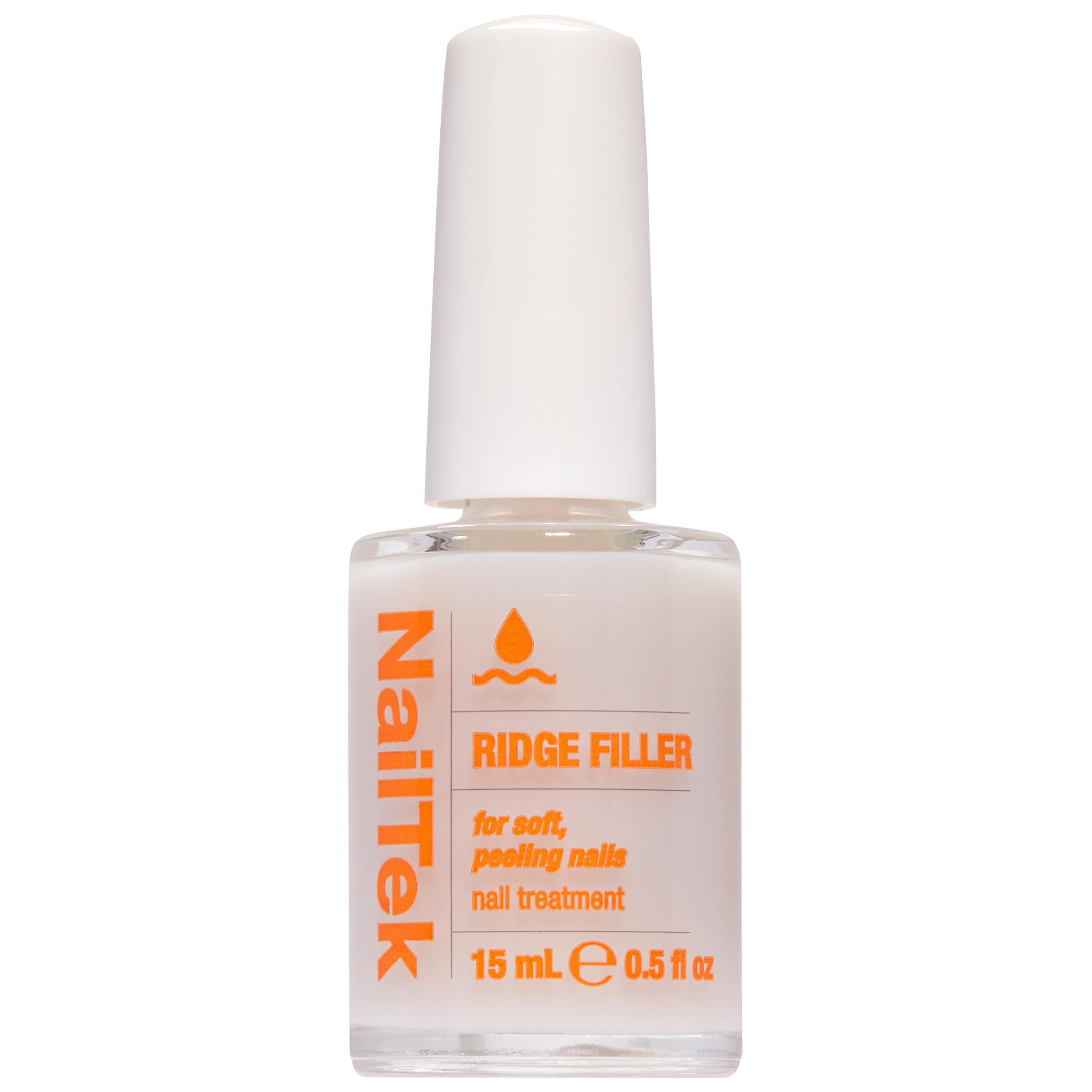 Nail Tek Ridge Filler Formula 2 – Clear Ridge Filler Base Coat for Soft, Peeling Nails