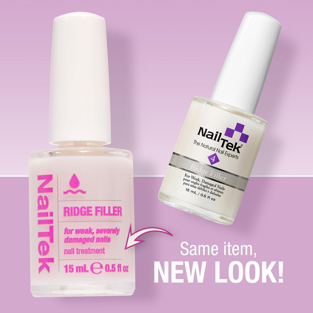 Nail Tek Ridge Filler Formula 4 — Clear Ridge Filler & Base Coat (0.5 fl oz)