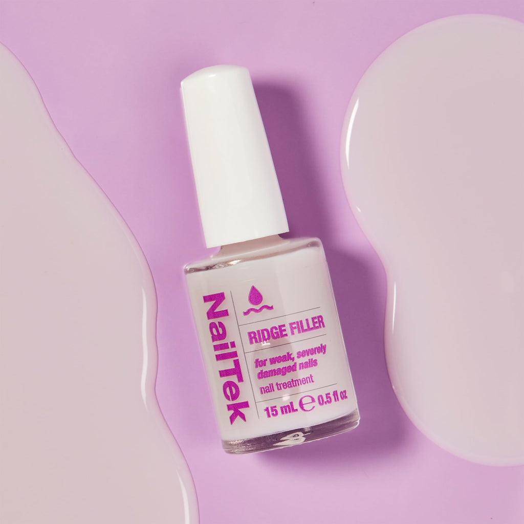 Nail Tek Ridge Filler Formula 4 — Clear Ridge Filler & Base Coat (0.5 fl oz)