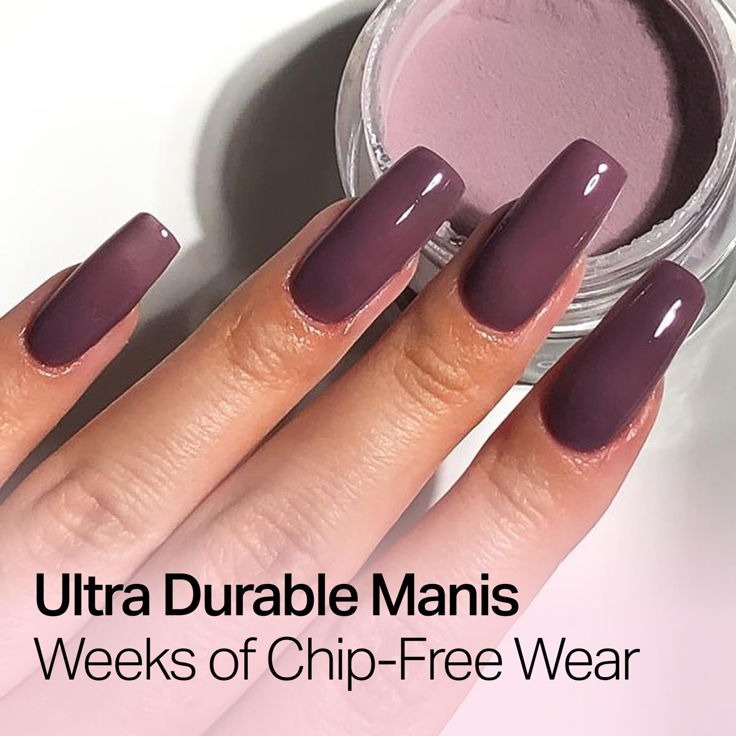 Nailboo Cloudberry Dip Powder – Dusty Purple, No UV Lamp Needed, DIY Nails at Home (0.5 oz)