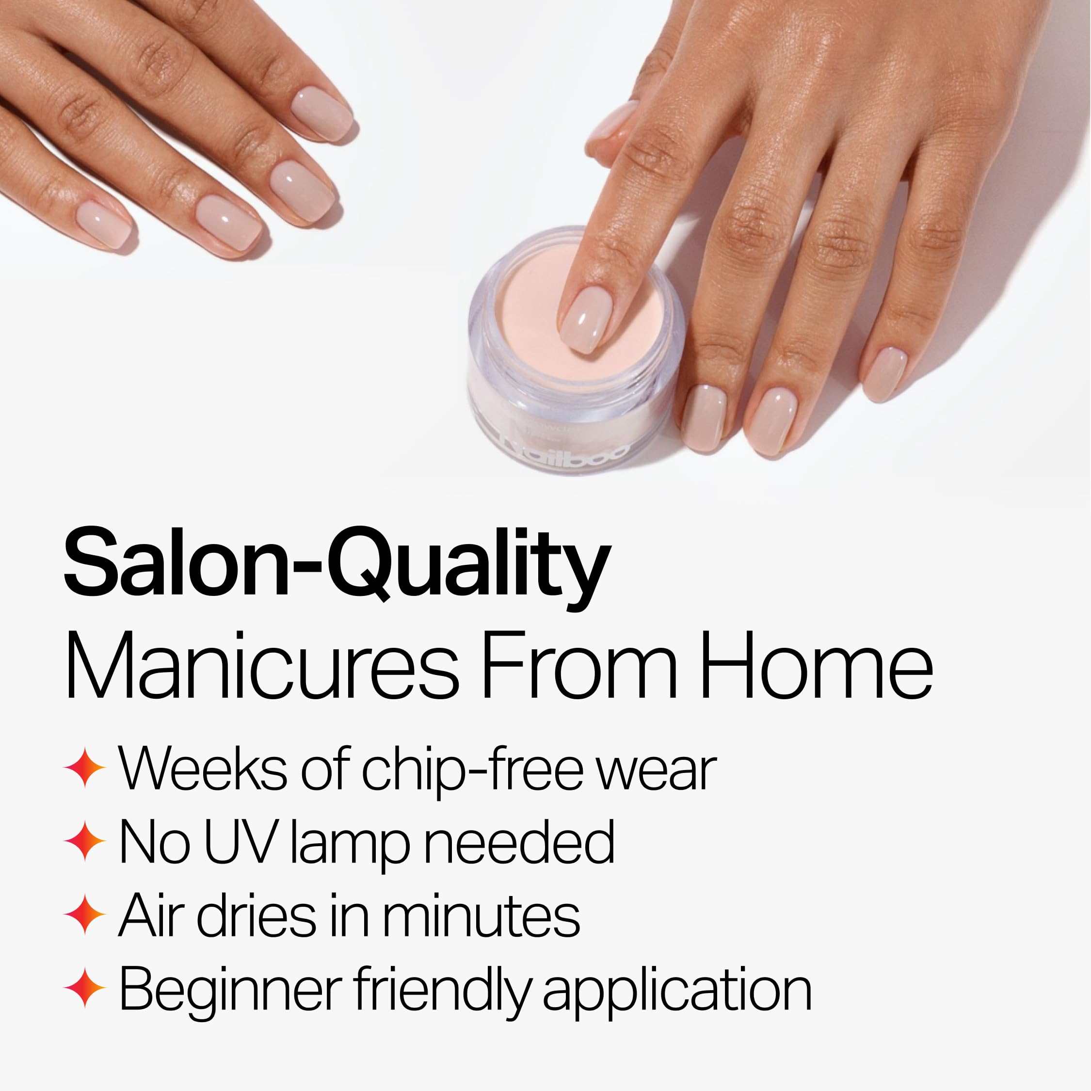 Nailboo Dip Powder Here’s A Tip: Cool White, No UV Light Needed, DIY Nails at Home 0.5 oz