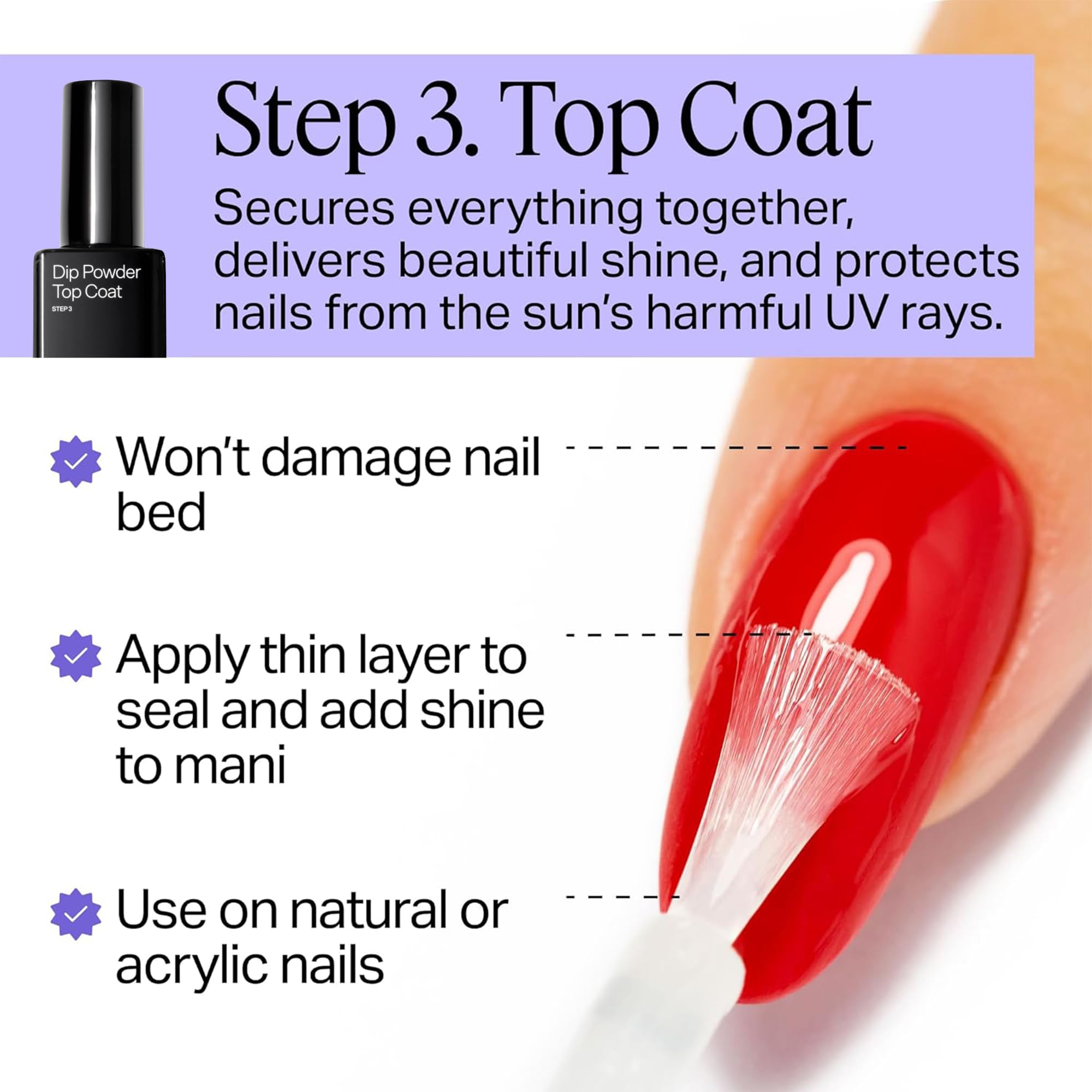 Nailboo Dip Powder Liquid Set with Base Coat, Activator & Top Coat – No UV Lamp Needed (3 Pack)