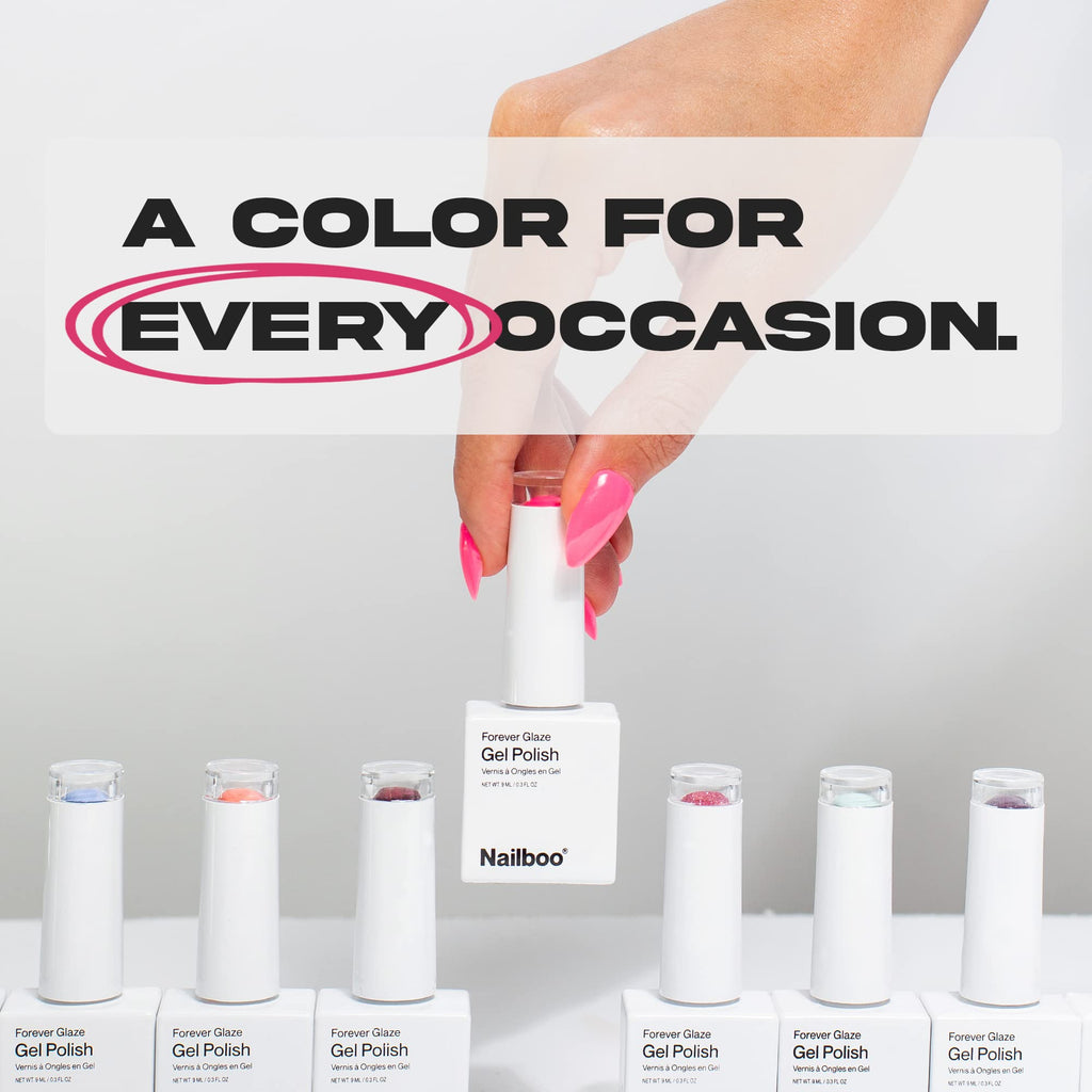 Nailboo Premier Forever Glaze Gel Top Coat – Clear, Self-Leveling, Salon-Quality Shine (0.3 oz)