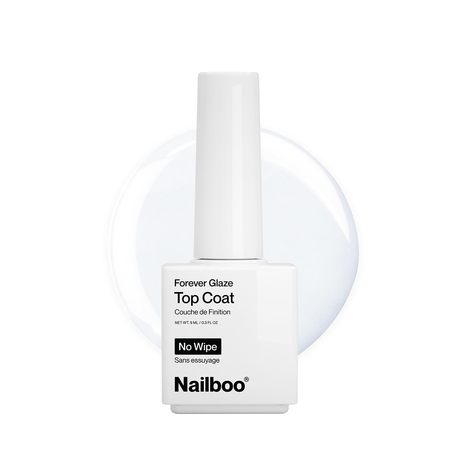 Nailboo Premier Forever Glaze Gel Top Coat – Clear, Self-Leveling, Salon-Quality Shine (0.3 oz)