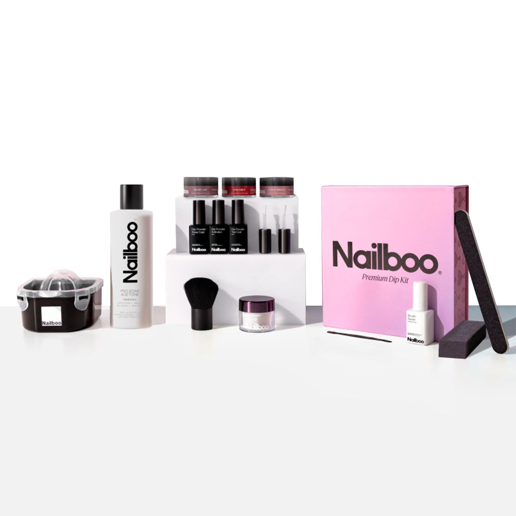 Nailboo Dip Powder Nail Kit – 3 Custom Powders, Pro Tools, No UV Needed