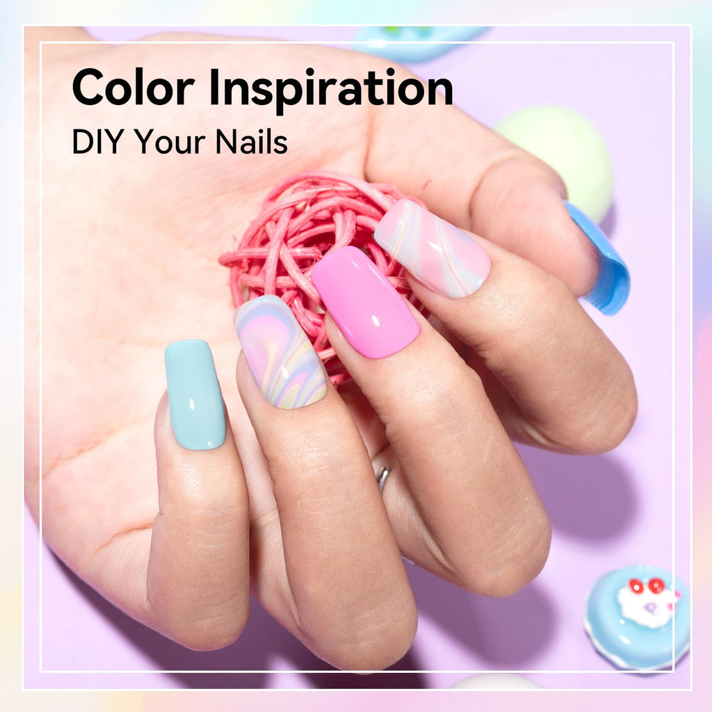 Nailshion Regular Nail Polish Set – 6 Rainbow Colors | Quick Dry, Non-Gel, Castor Oil Rich