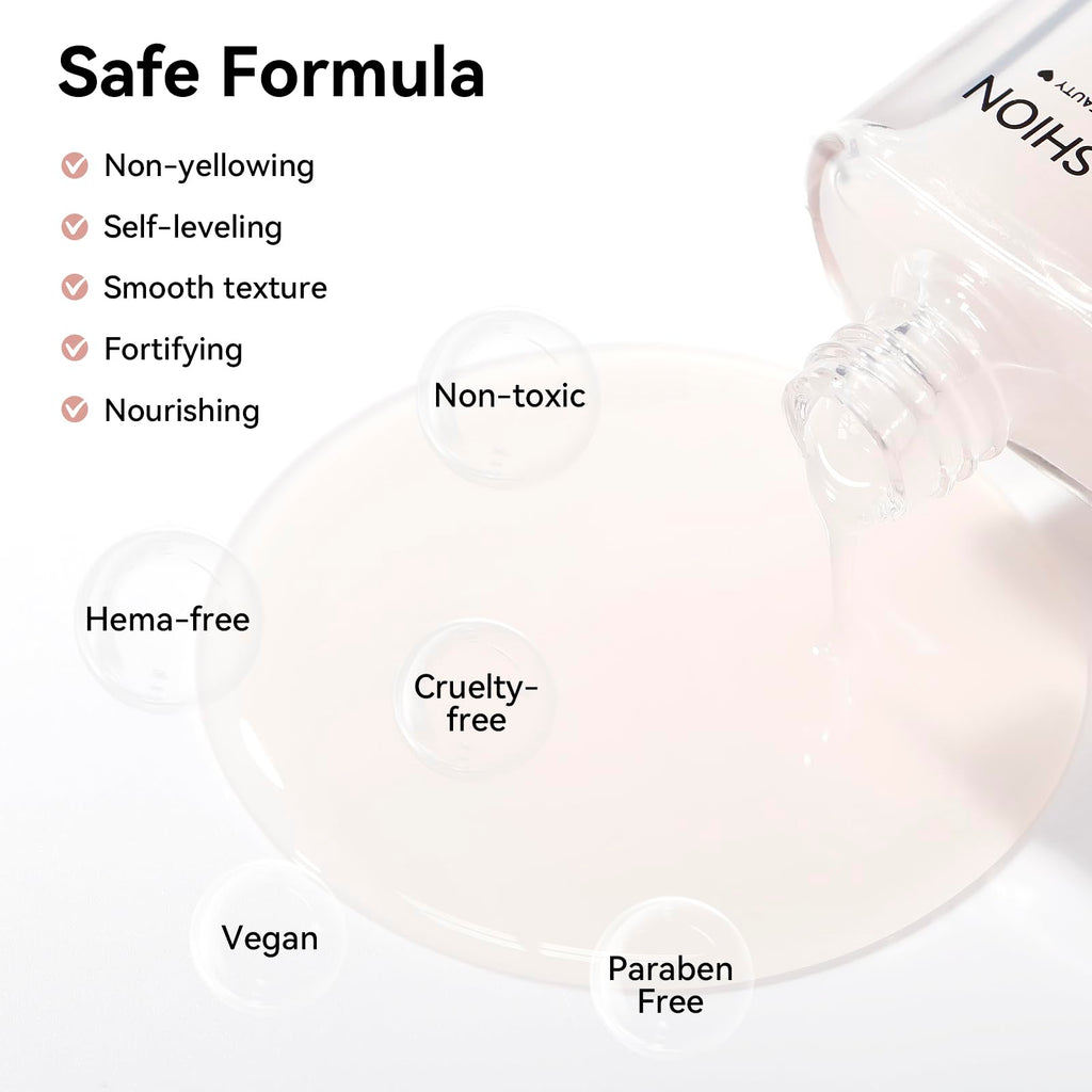 Nailshion Ridge Filler Base Coat 3-in-1 Nail Strengthener – Milky, Vegan, Salon‑Quality at Home