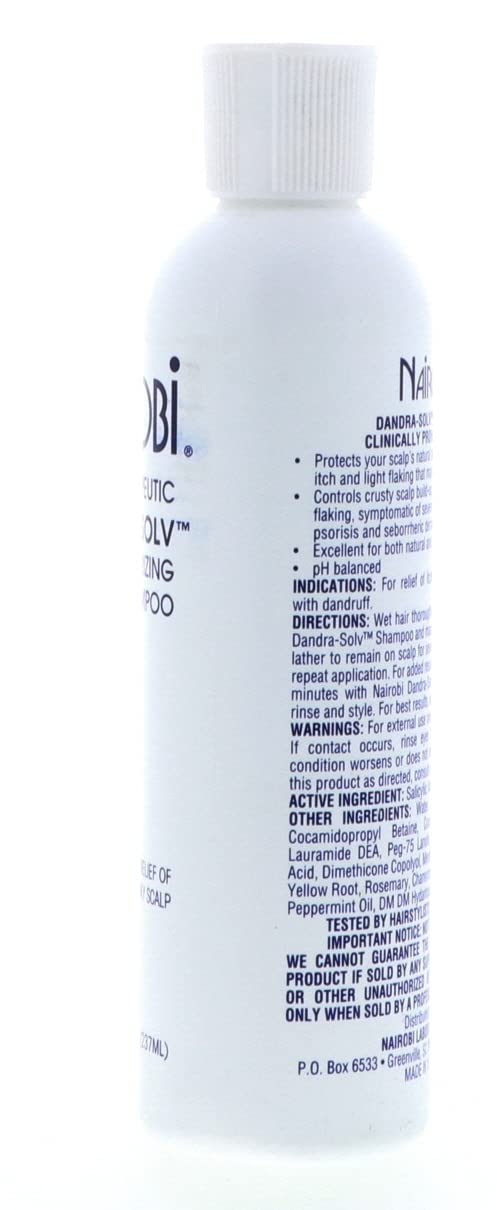 Nairobi Therapeutic Dandra-Solv Moisturizing Shampoo – Unisex, 8 oz