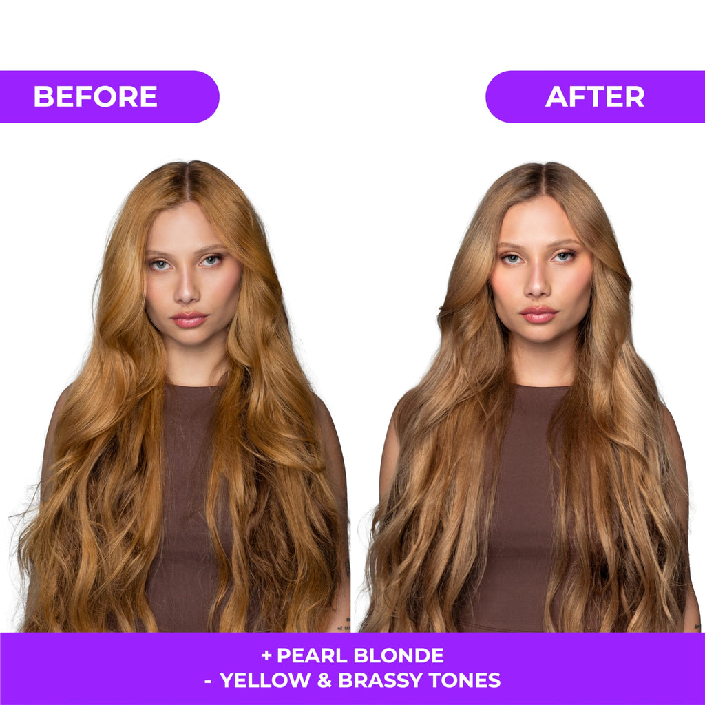 Naissant Pearl Blonde Set: Purple Shampoo & Toning Mask to Eliminate Brassiness | Paraben, Ammonia & Sulfate Free | 10.1 oz