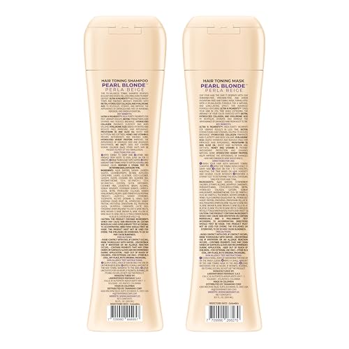 Naissant Pearl Blonde Set: Purple Shampoo & Toning Mask to Eliminate Brassiness | Paraben, Ammonia & Sulfate Free | 10.1 oz