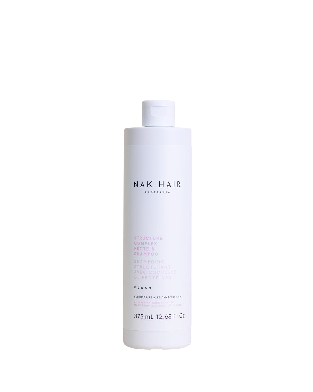 NAK Hair Structure Complex Protein Shampoo 375ml — Strengthening Hair Cleanser | Australian Made
