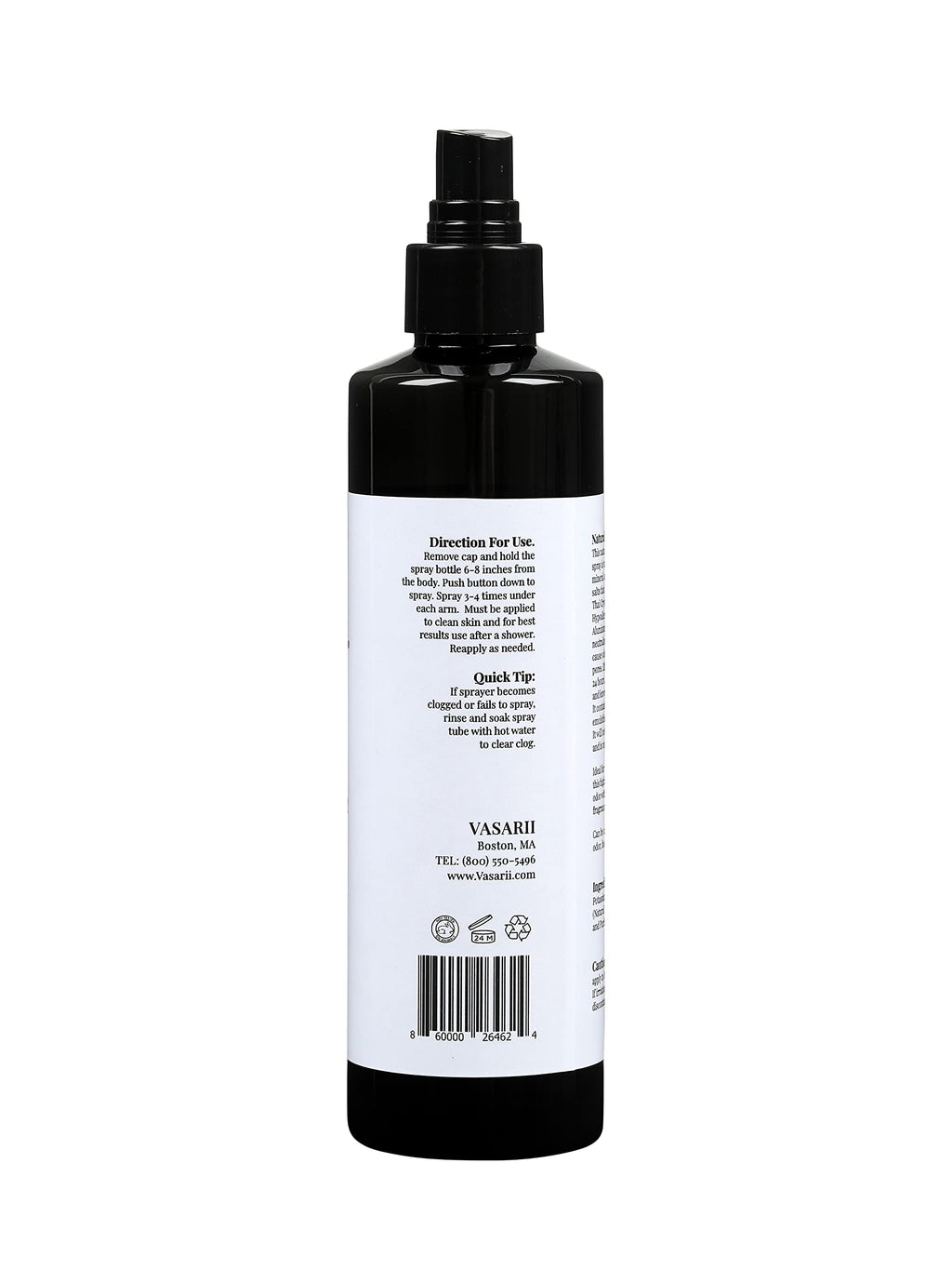 nakd. Thai Crystal Deodorant Spray – Aluminum-Free Unscented Mineral Salt 2-Pack + Travel Size