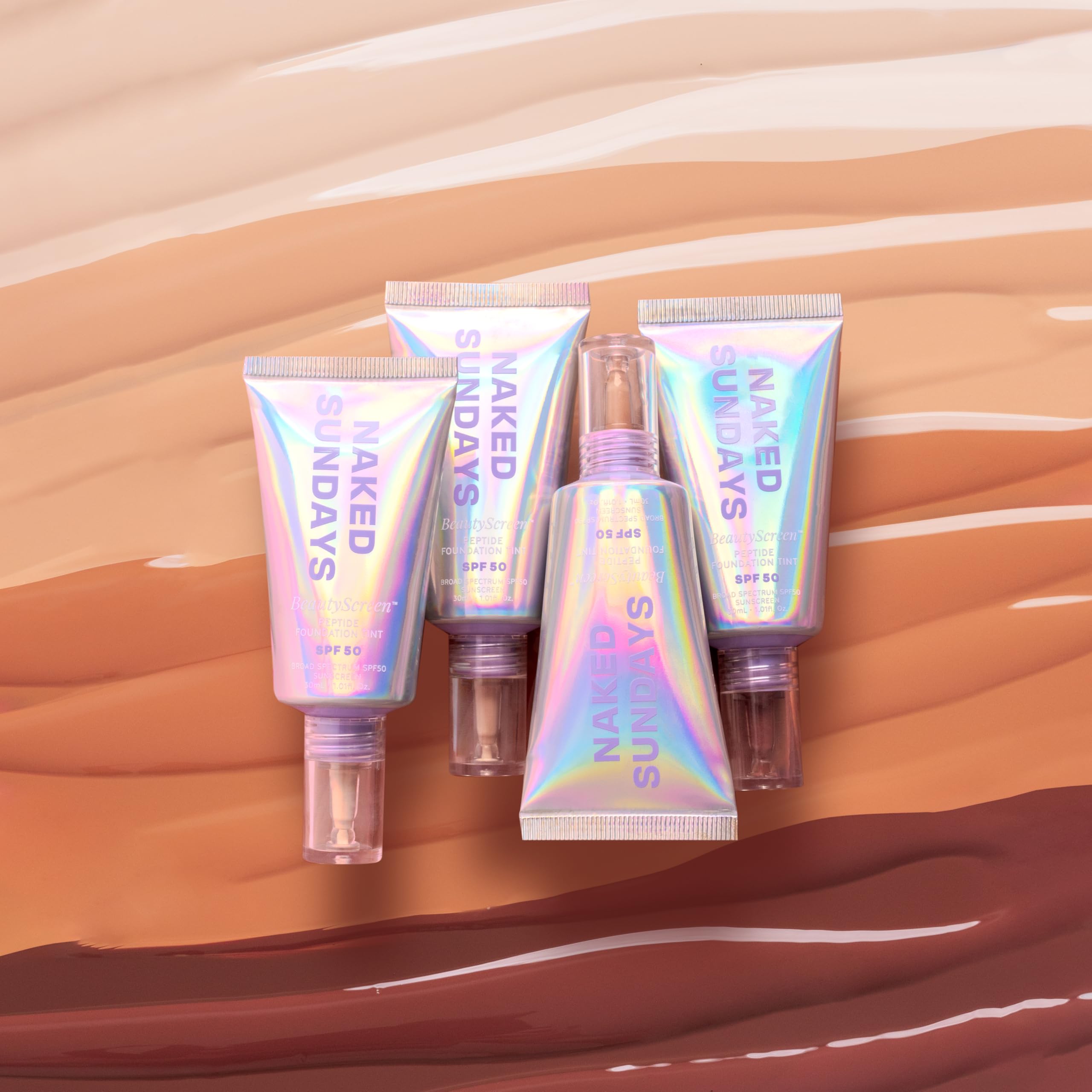Naked Sundays BeautyScreen SPF 50 Peptide Foundation Tint – Light Neutral 2.5, 1.01 oz