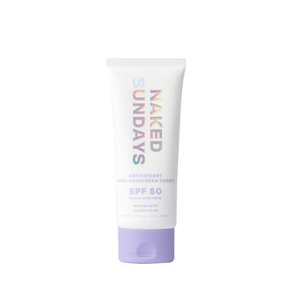 Naked Sundays SPF 50 Antioxidant Body Sunscreen Lotion – Lightweight, Hydrating, Broad Spectrum (100ml)