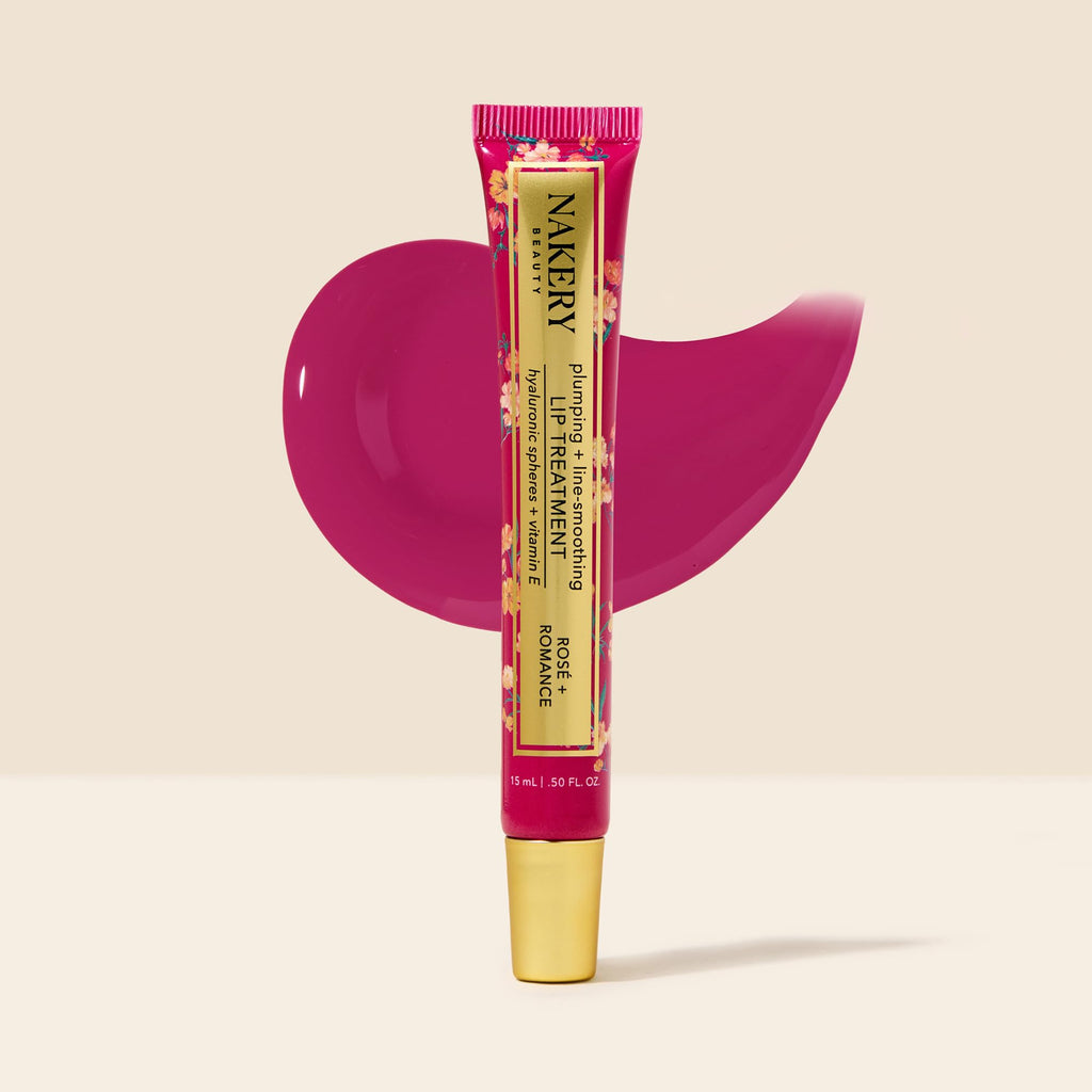 Nakery Plumping Lip Treatment – Hyaluronic Acid Lip Plumper for Dry Lips | Rose & Romance