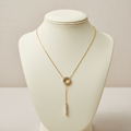Ameya Celeste Drop Pendant Necklace – 18K Gold Plating on Sterling Silver