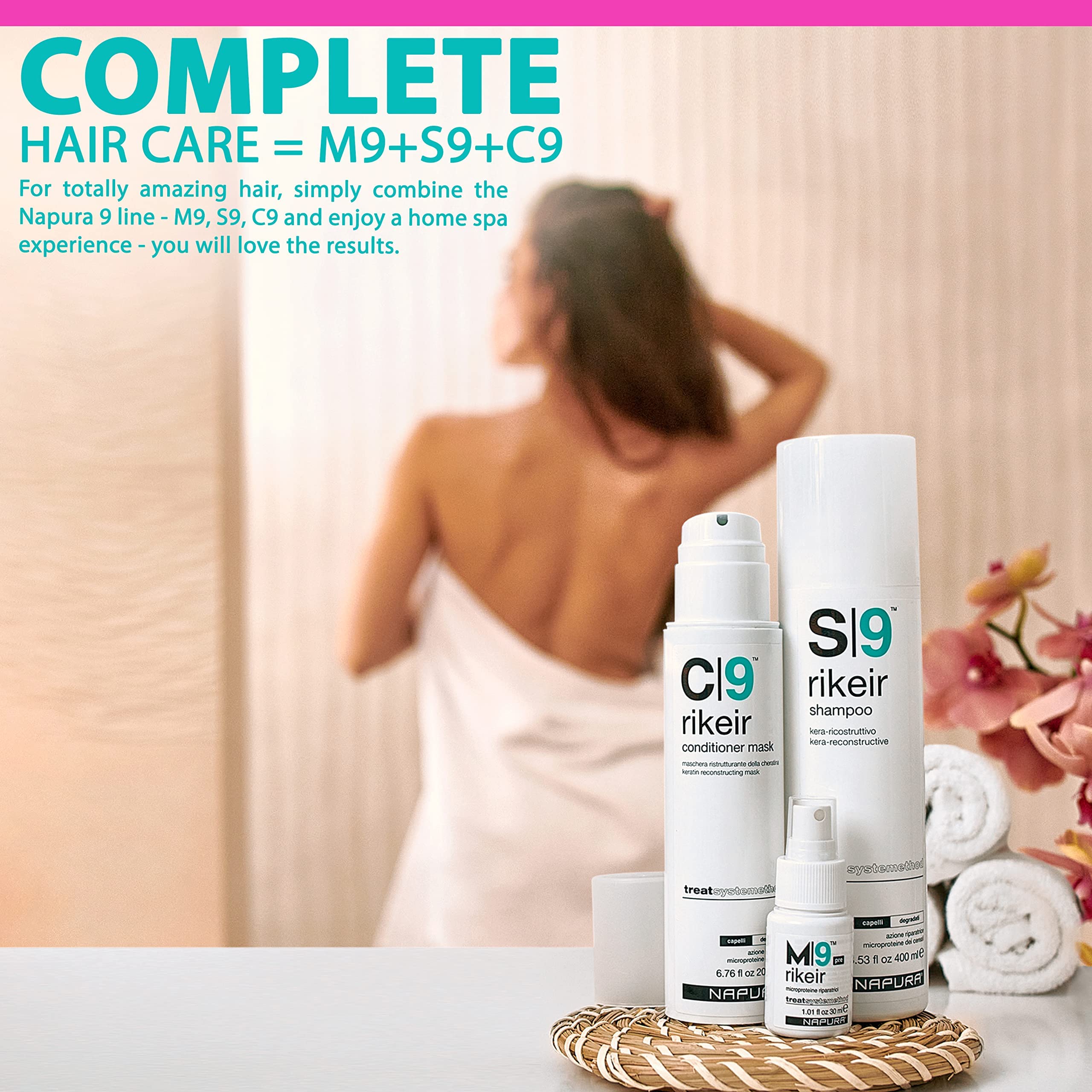 NAPURA S9 Professional Moisturizing Shampoo for Damaged Hair | Sulfate & Paraben Free, Color Safe