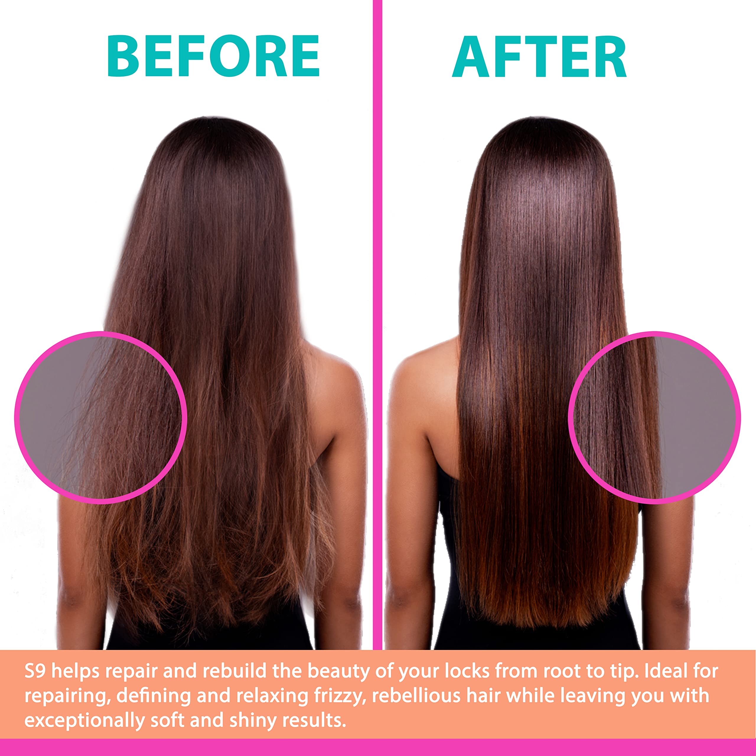 NAPURA S9 Professional Moisturizing Shampoo for Damaged Hair | Sulfate & Paraben Free, Color Safe