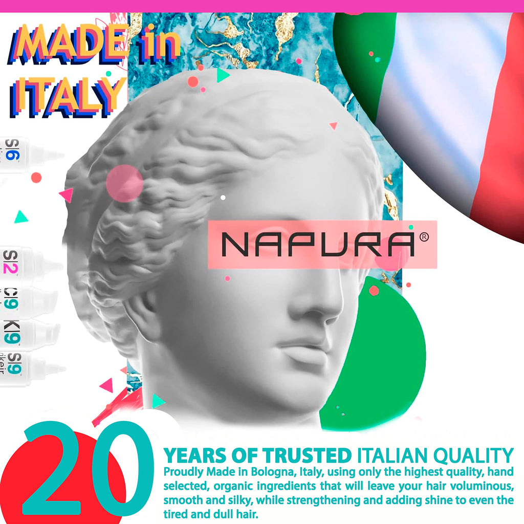 NAPURA S9 Professional Moisturizing Shampoo for Damaged Hair | Sulfate & Paraben Free, Color Safe