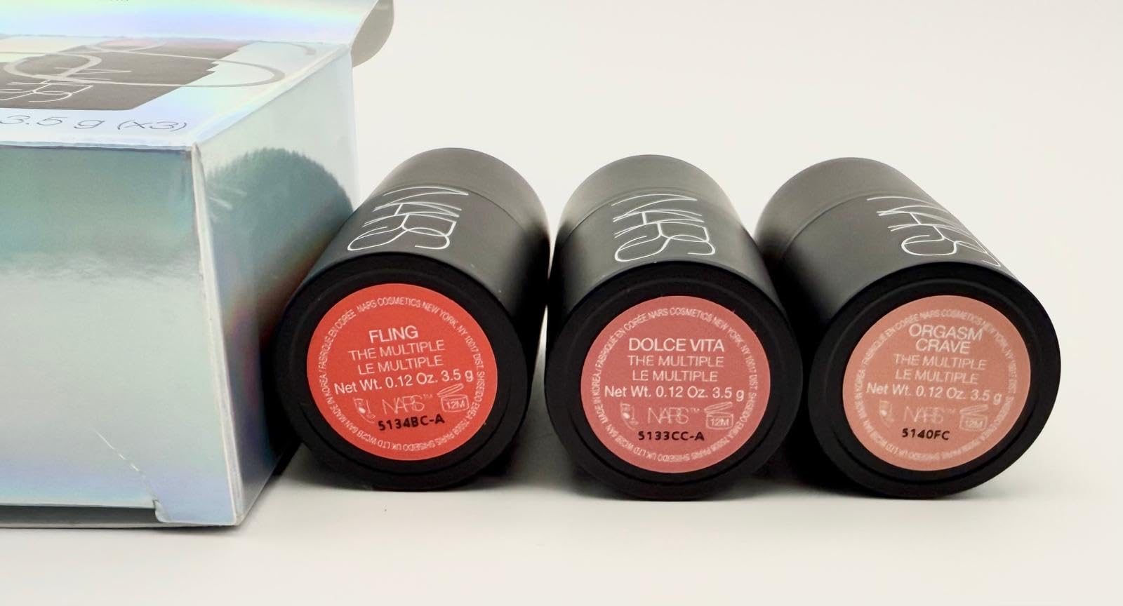 NARS Mini Multiple Set – Orgasm Crave, Dolce Vita & Fling | Multi-Use Cream Sticks for Eyes, Lips & Cheeks