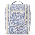 Narwey Small Hanging Toiletry Bag – Medium, Blue Leaf | Travel Makeup Organizer