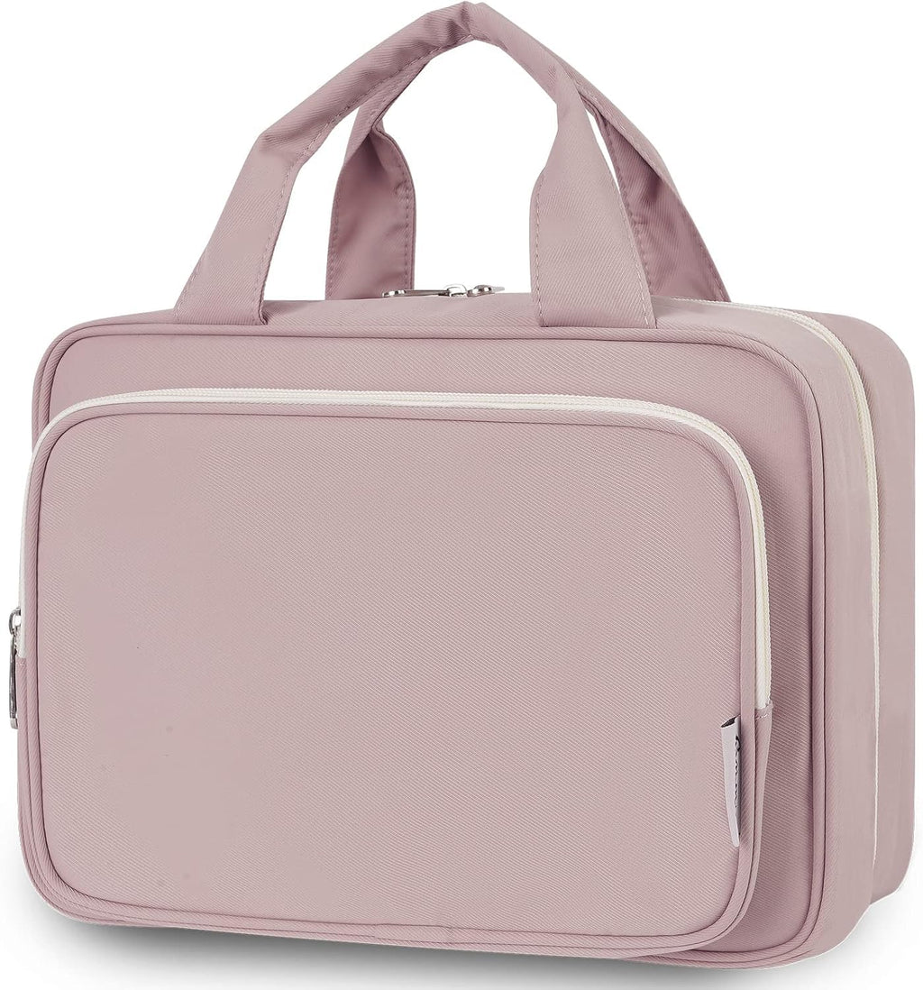 Narwey Travel Toiletry Bag for Women Large Dusty Rose – Hanging Organizer
