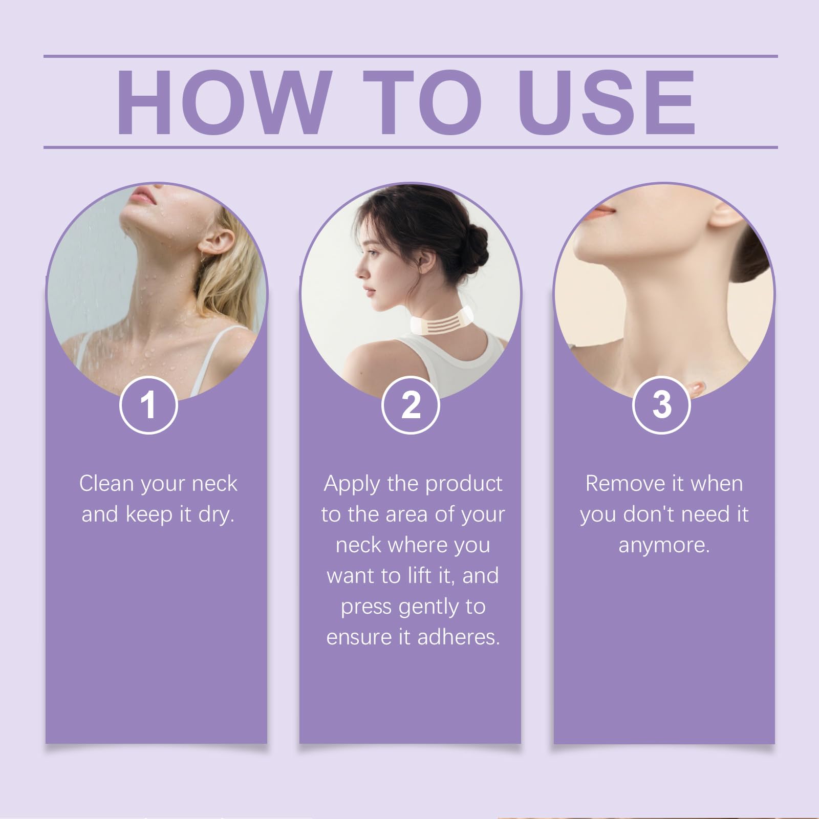 Nascence Neck Lift Tape – Invisible, Hypoallergenic 20 Pcs for a Smoother Neck
