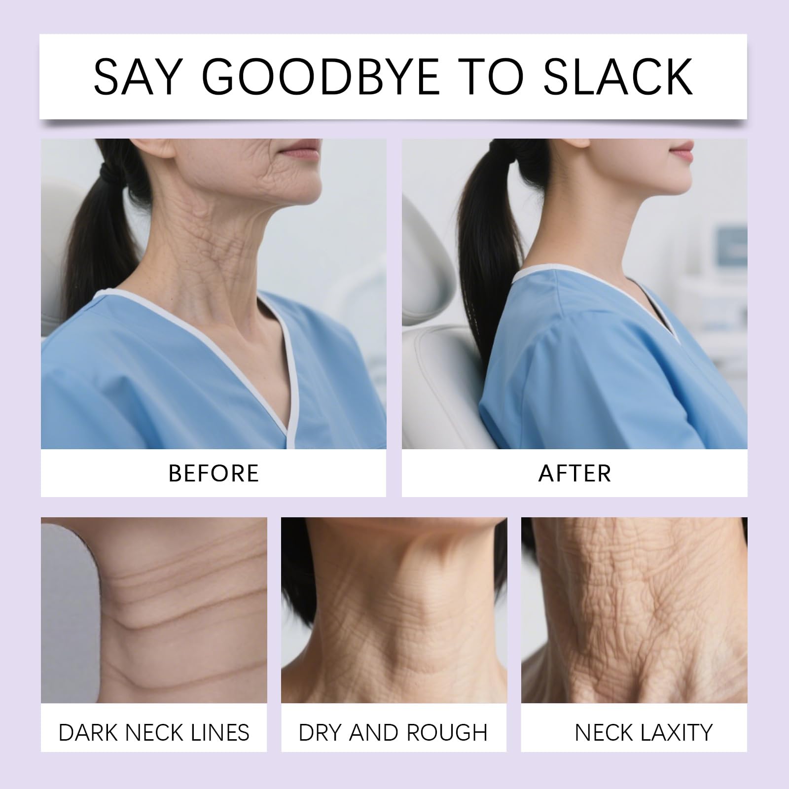 Nascence Neck Lift Tape – Invisible, Hypoallergenic 20 Pcs for a Smoother Neck