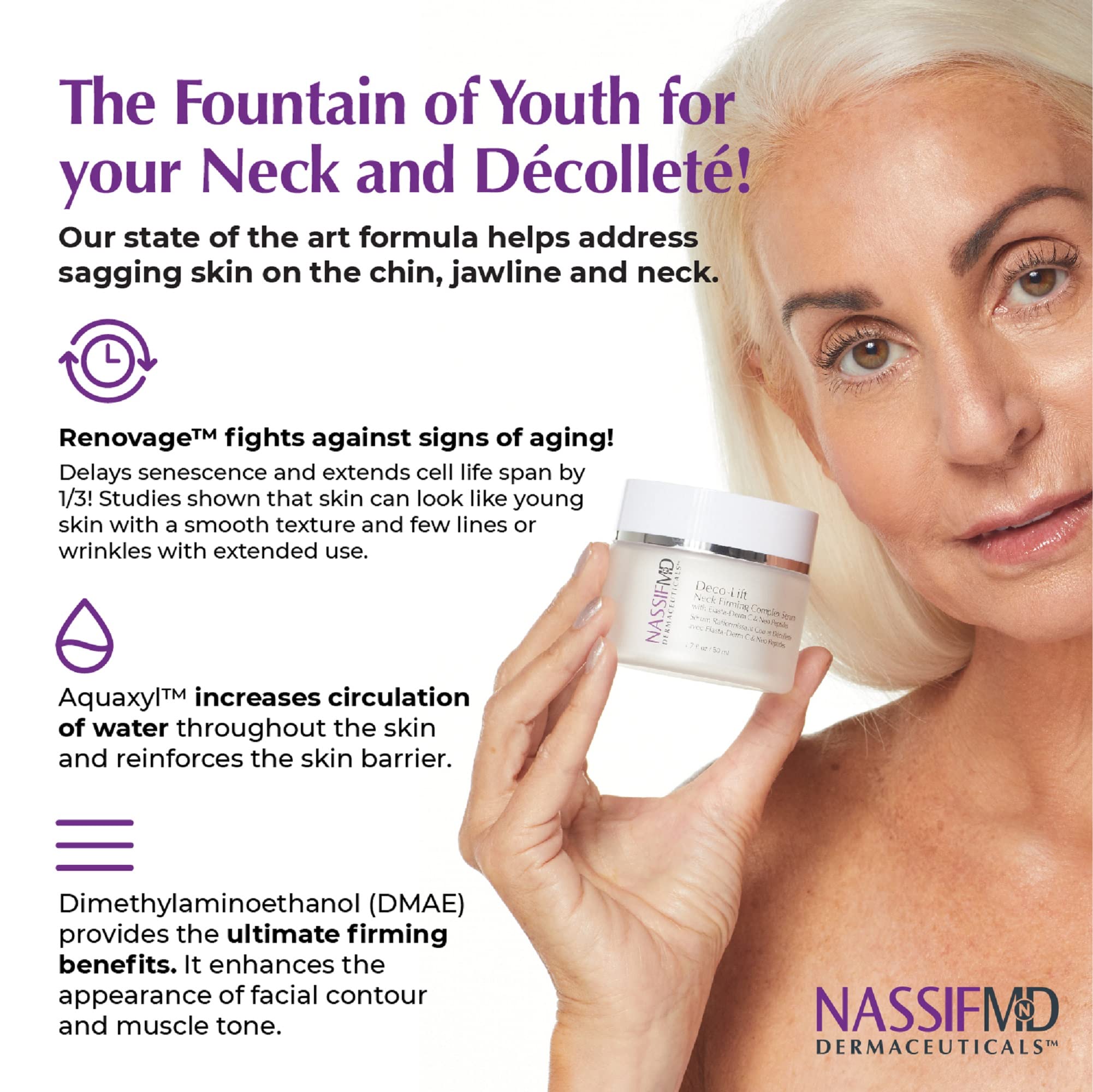NassifMD Deco-Lift Neck Firming Complex Serum | Lightweight Gel for Neck & Décolletage