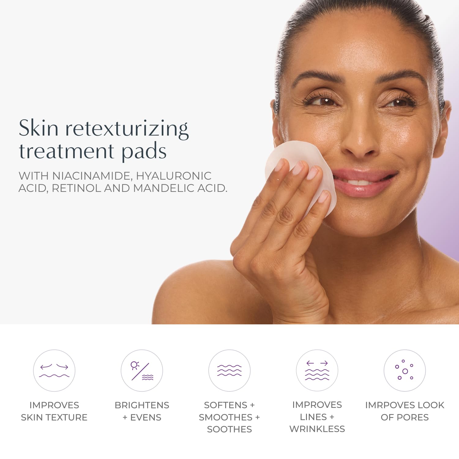 NassifMD Even, Correct & Renew Retexturizing Pads | Facial Peel for Texture & Tone