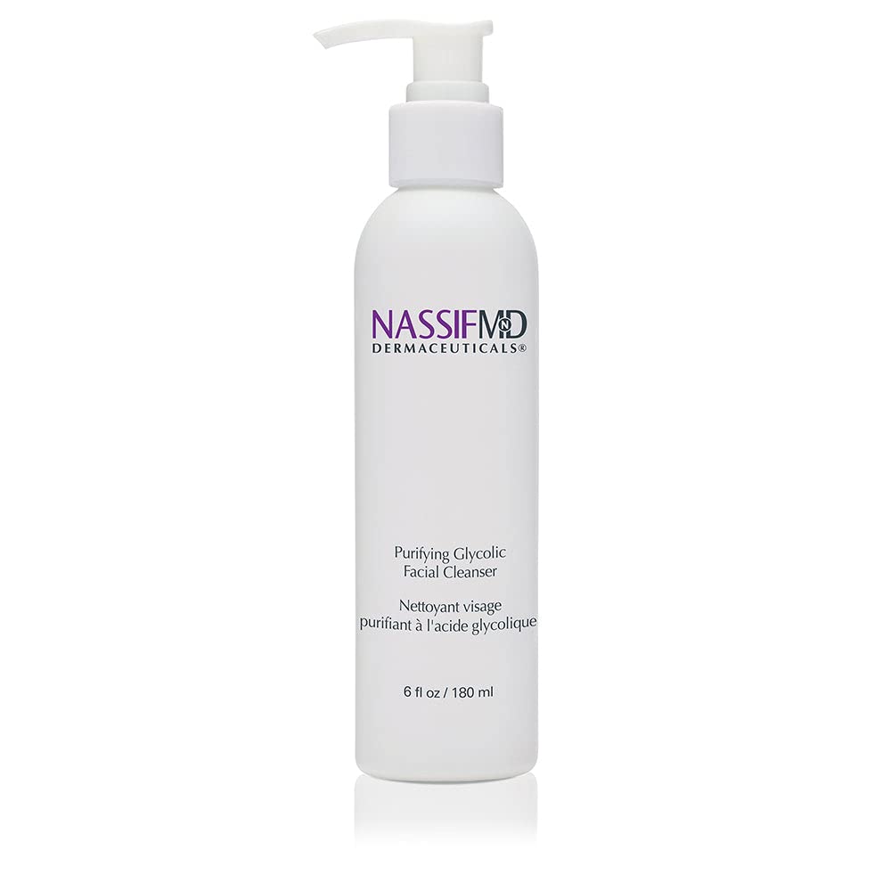 NassifMD Glycolic Acid Face Wash — Hydrating Cleanser for Smoother, Even-Toned Skin