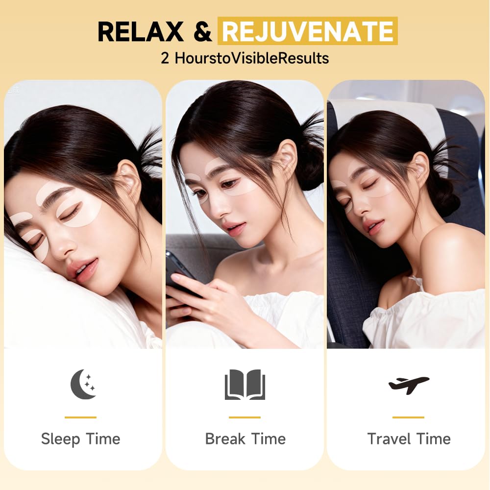 Natener 8 Pairs 5% PDRN Under Eye Patches – 6-in-1 Bio-Collagen 360° Korean Eye Care