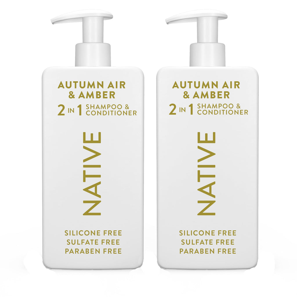 Native 2-in-1 Shampoo & Conditioner – Autumn Air & Amber | 16.5 oz 2-Pack